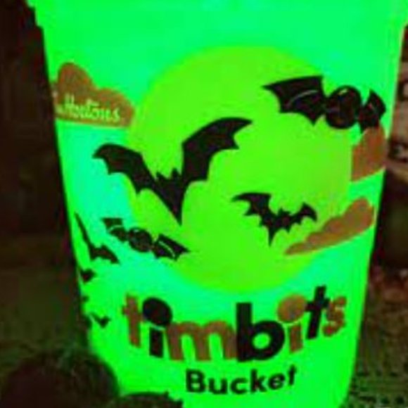Tim Hortons Accents Tim Hortons Halloween Timbits Bucket Glowing In